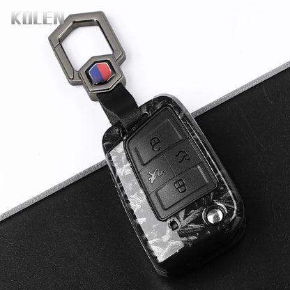 Carbon Fiber Key Case for VW Golf 7, Tiguan, MK2 & SEAT