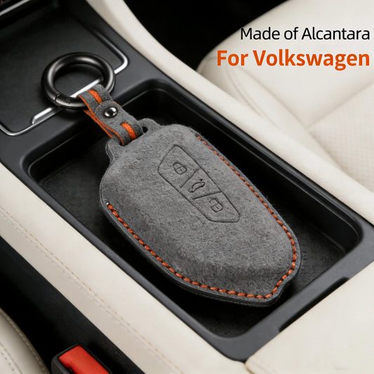 Premium Suede Key Case for VW Golf 8, Touareg, ID.3, ID.4 & More