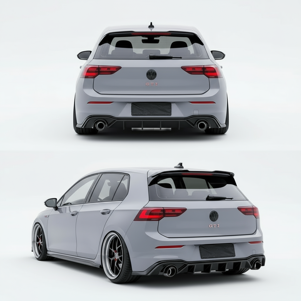 VWMK7 Aero Rear Diffuser for Golf 8 GTI / R-Line (2020–2024)