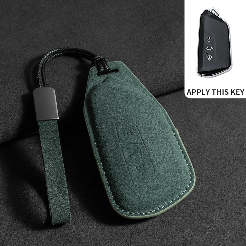 Premium Suede Key Case & Key Holder for VW Golf 7, Golf 8, Tiguan & More