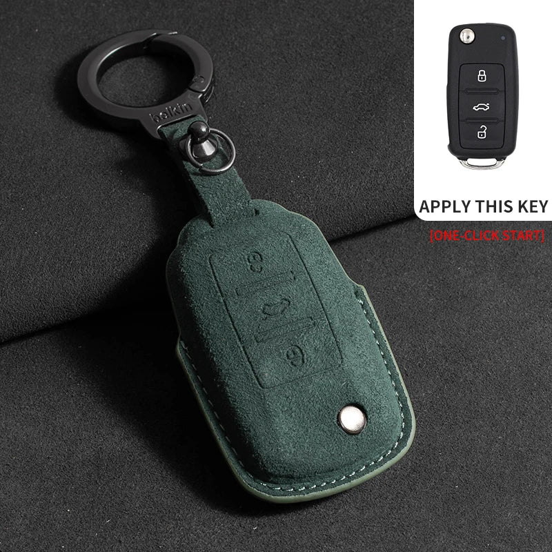 Premium Suede Key Case & Key Holder for VW Golf 7, Golf 8, Tiguan & More