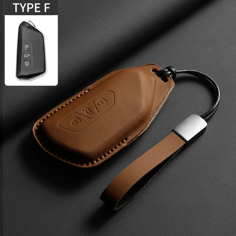 VW Leather Key Case | Golf 8 , ID.3, ID.4 & Cupra