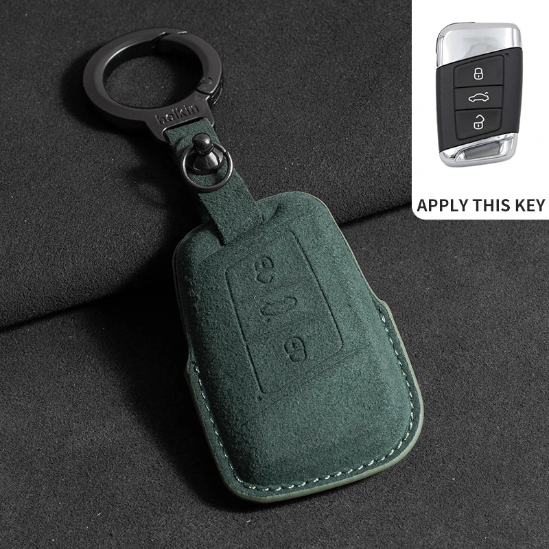 Premium Suede Key Case & Key Holder for VW Golf 7, Golf 8, Tiguan & More