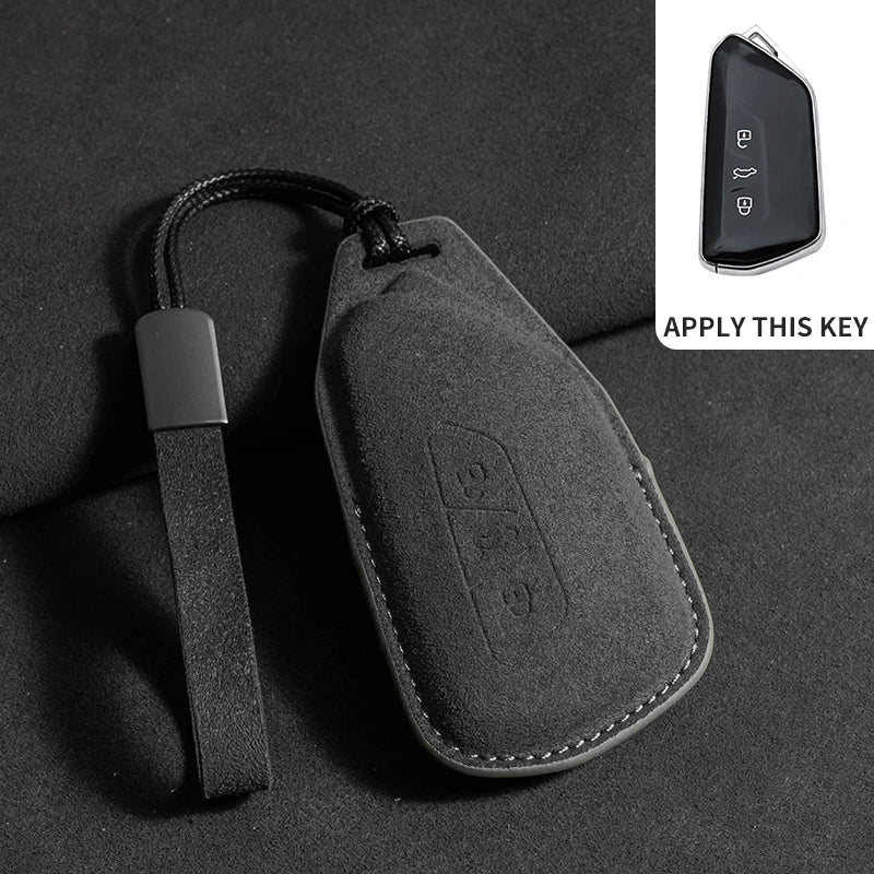 Premium Suede Key Case & Key Holder for VW Golf 7, Golf 8, Tiguan & More