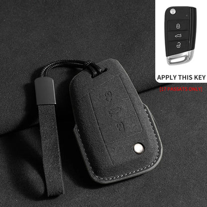 Premium Suede Key Case & Key Holder for VW Golf 7, Golf 8, Tiguan & More