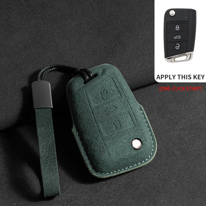 Premium Suede Key Case & Key Holder for VW Golf 7, Golf 8, Tiguan & More