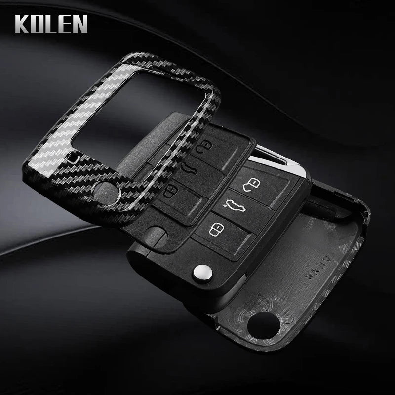 Carbon Fiber Key Case for VW Golf 7, Tiguan, MK2 & SEAT
