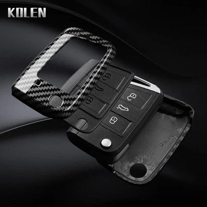 Carbon Fiber Key Case for VW Golf 7, Tiguan, MK2 & SEAT