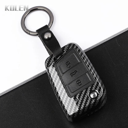 Carbon Fiber Key Case for VW Golf 7, Tiguan, MK2 & SEAT