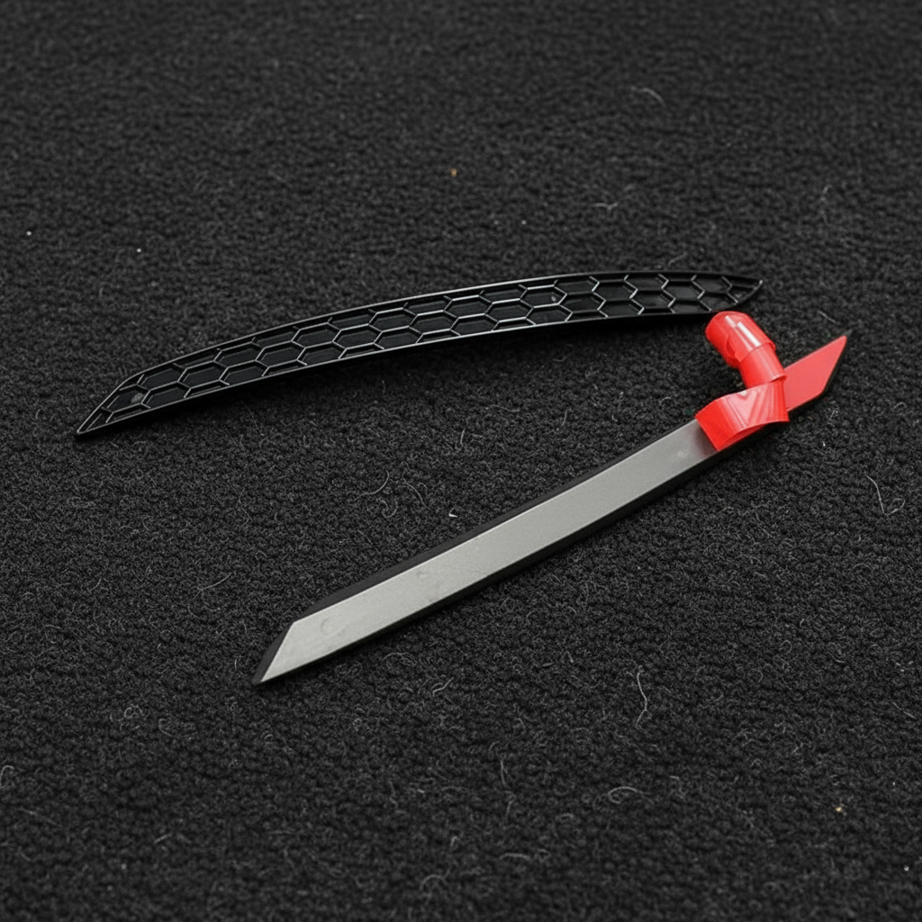 Gloss Black Honeycomb Rear Reflector Cover for VW Golf 8 / 8.5