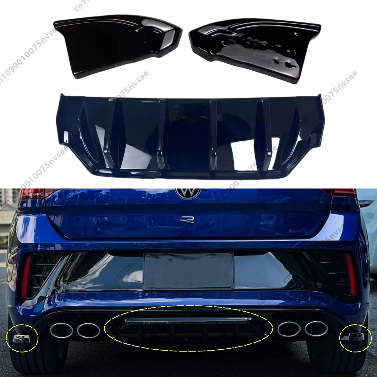 Difusor trasero estilo MAX | VW T-Roc MK1 Facelift 2022-2026