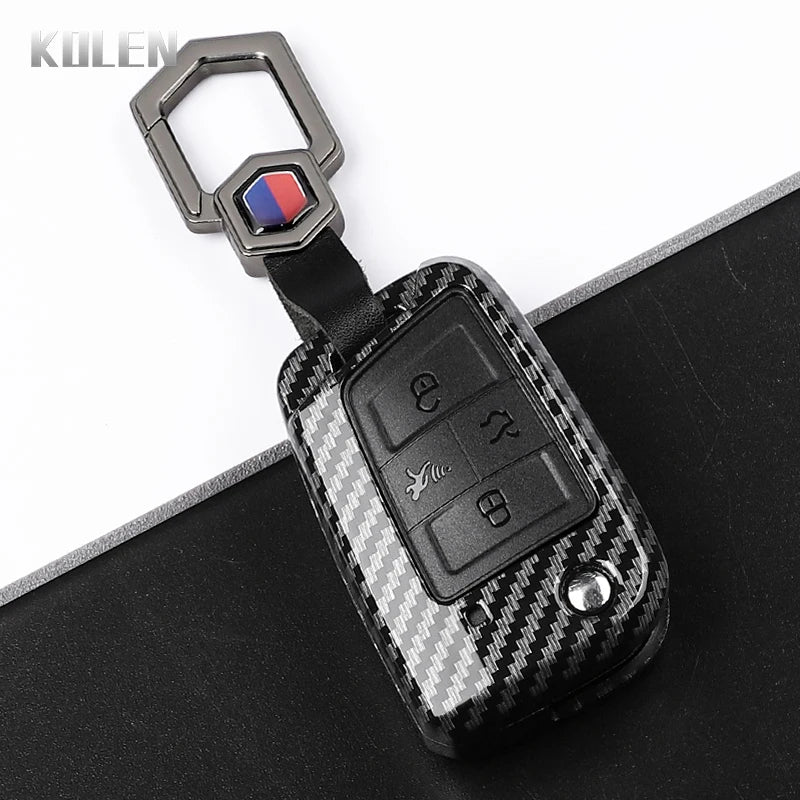 Carbon Fiber Key Case for VW Golf 7, Tiguan, MK2 & SEAT
