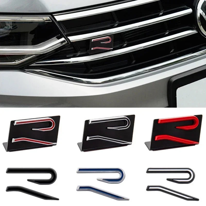 Metal Front Grille & Rear Trunk Emblem Stickers VW | New R