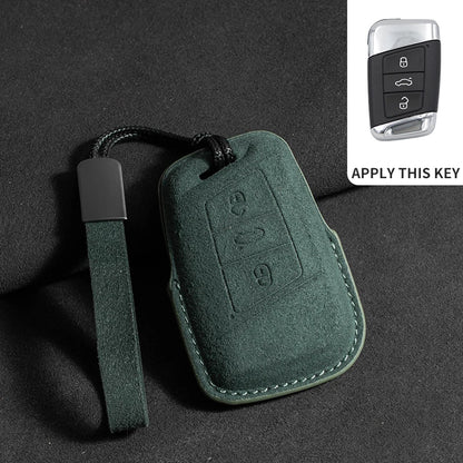 Premium Suede Key Case & Key Holder for VW Golf 7, Golf 8, Tiguan & More