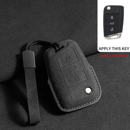 Premium Suede Key Case & Key Holder for VW Golf 7, Golf 8, Tiguan & More