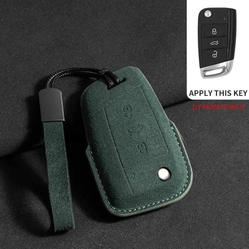 Premium Suede Key Case & Key Holder for VW Golf 7, Golf 8, Tiguan & More