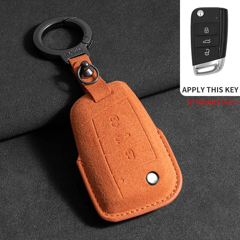 Premium Suede Key Case & Key Holder for VW Golf 7, Golf 8, Tiguan & More