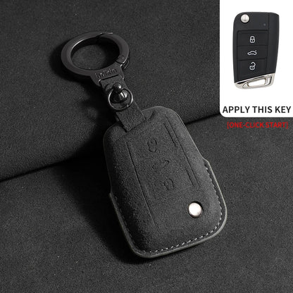 Premium Suede Key Case & Key Holder for VW Golf 7, Golf 8, Tiguan & More