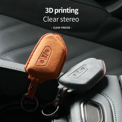 Premium Suede Key Case for VW Golf 8, Touareg, ID.3, ID.4 & More