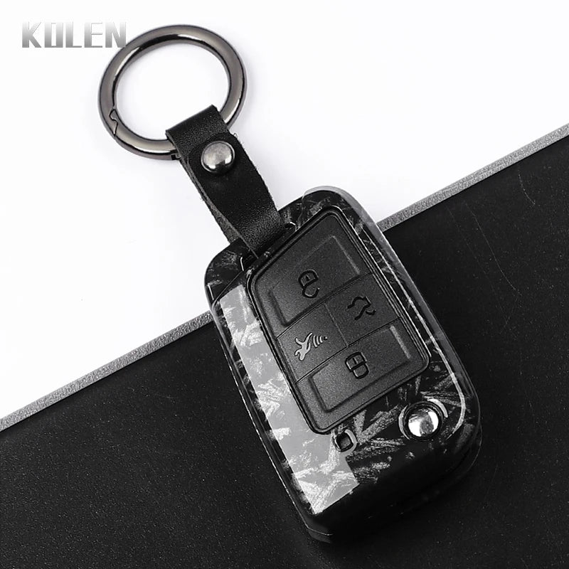 Carbon Fiber Key Case for VW Golf 7, Tiguan, MK2 & SEAT