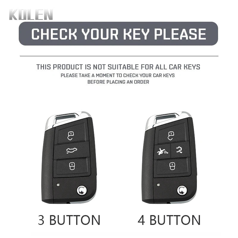 Carbon Fiber Key Case for VW Golf 7, Tiguan, MK2 & SEAT