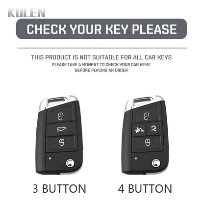 Carbon Fiber Key Case for VW Golf 7, Tiguan, MK2 & SEAT