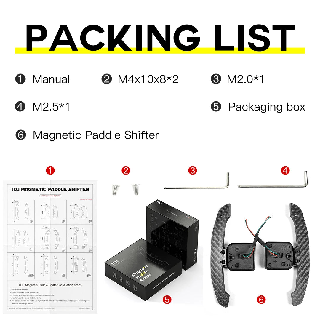 Magnetic Carbon Fiber Paddle Shifters For Audi