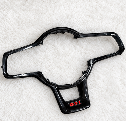 Embellecedor del volante en negro brillante para VW | Golf 7 y 7.5 Gti R, Polo Gti, Tiguan R-line