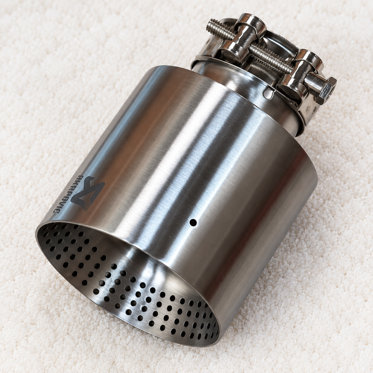 Punta de escape estilo Akrapovic | Acero inoxidable brillante