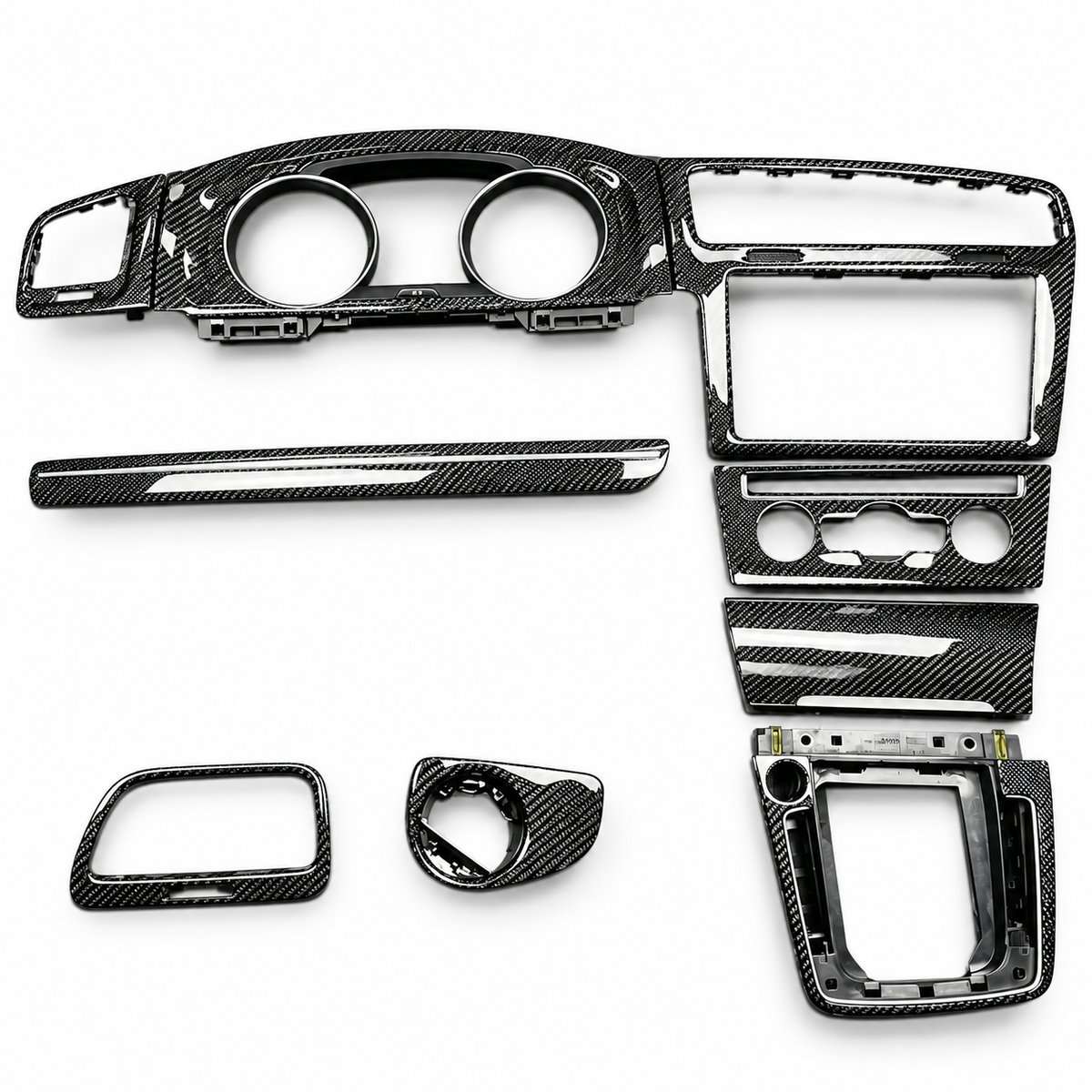 Kit de molduras interiores de fibra de carbono real | VW Golf 7-7.5