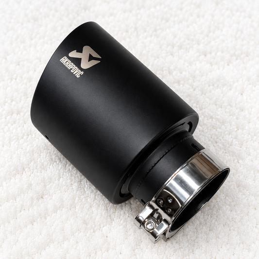 Akrapovic-Style Auspuffblende | Mattschwarzer Edelstahl