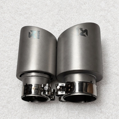Punta de escape estilo Akrapovic | Acero inoxidable gris mate