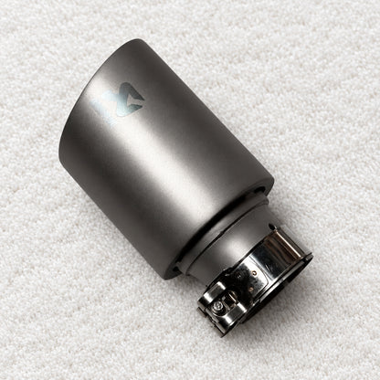 Punta de escape estilo Akrapovic | Acero inoxidable gris mate